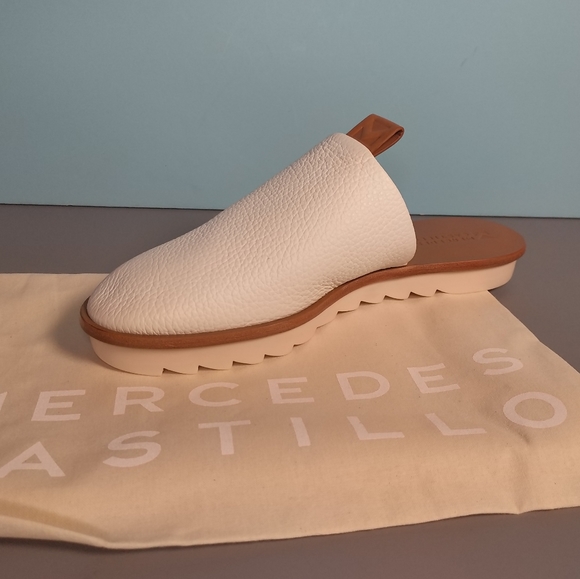 Mercedes Castillo White Mules - Picture 11 of 16